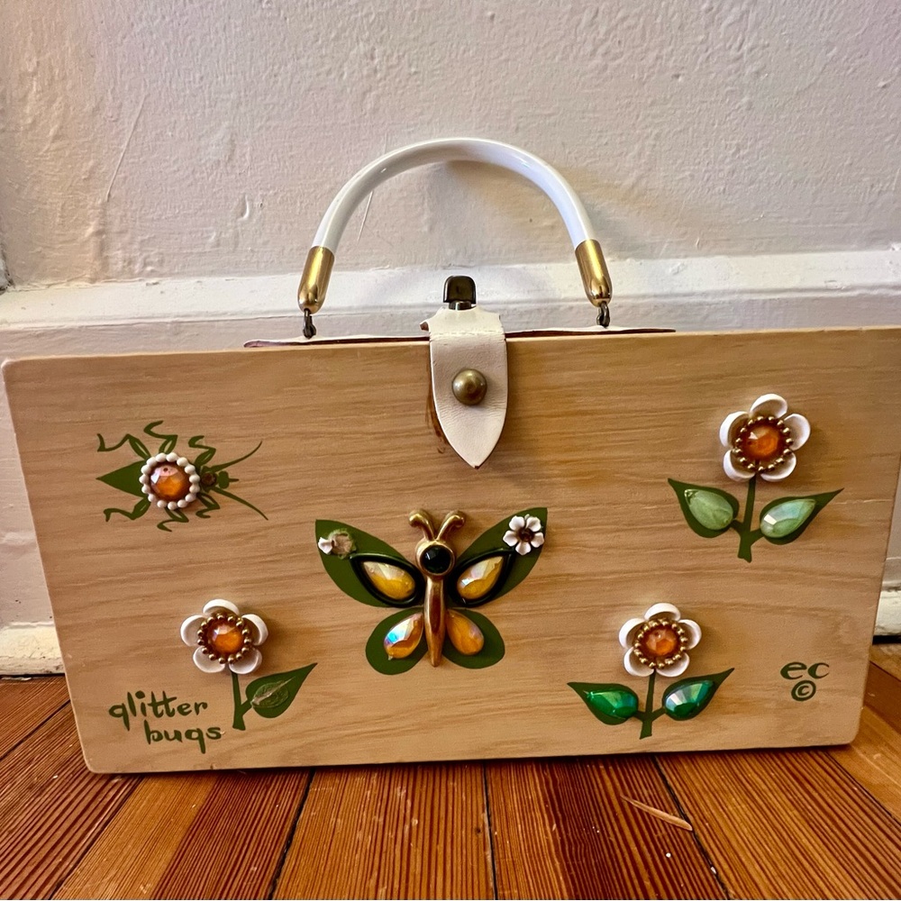 Enid Collins Vintage Wooden Handbag - Glitterbugs